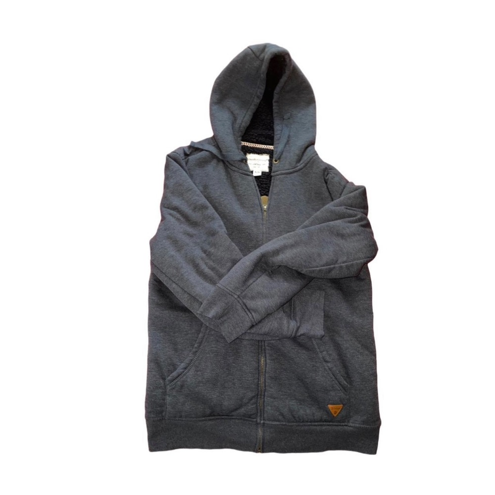original weatherproof zip up fleece lined jacket hoodie blue-gray men size xl
